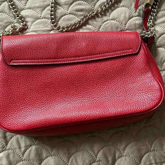 Authentic Gucci SoHo Chain Crossbody Red Leather Handbag - Picture 8 of 10